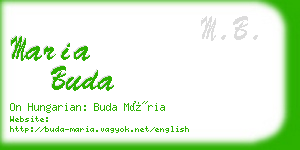 maria buda business card